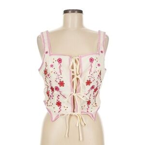 Poeselle Women's Striped Sweetheart Neck Ruffle Trim Peplum Hem Blouse shein